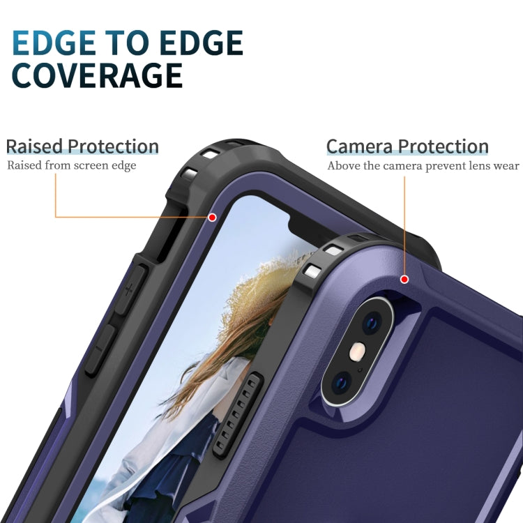For iPhone XS Max 3 in 1 PC + TPU Phone Case with Ring Holder