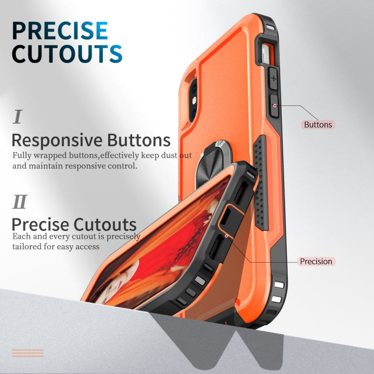 For iPhone XS Max 3 in 1 PC + TPU Phone Case with Ring Holder