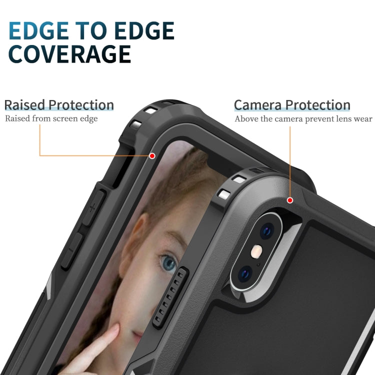 For iPhone XS Max 3 in 1 PC + TPU Phone Case with Ring Holder
