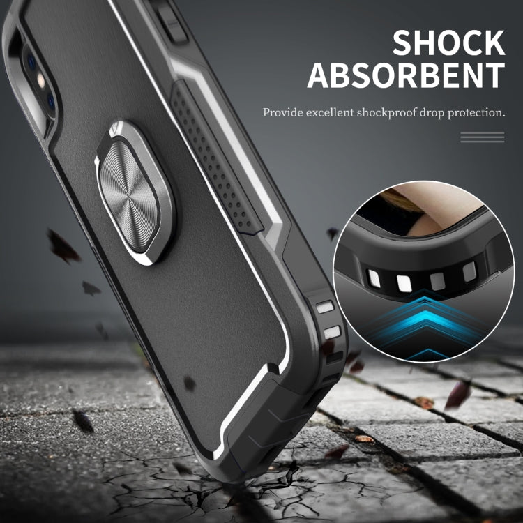 For iPhone XS Max 3 in 1 PC + TPU Phone Case with Ring Holder