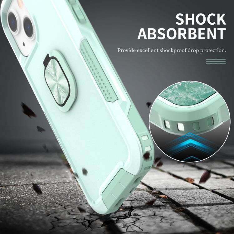 For iPhone 13 mini 3 in 1 PC + TPU Phone Case with Ring Holder