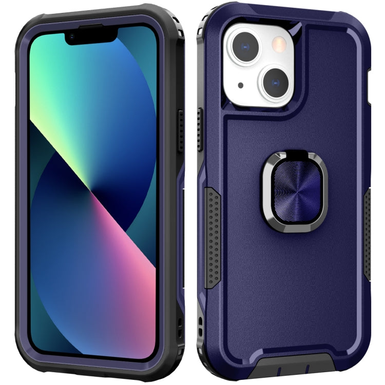 For iPhone 13 mini 3 in 1 PC + TPU Phone Case with Ring Holder