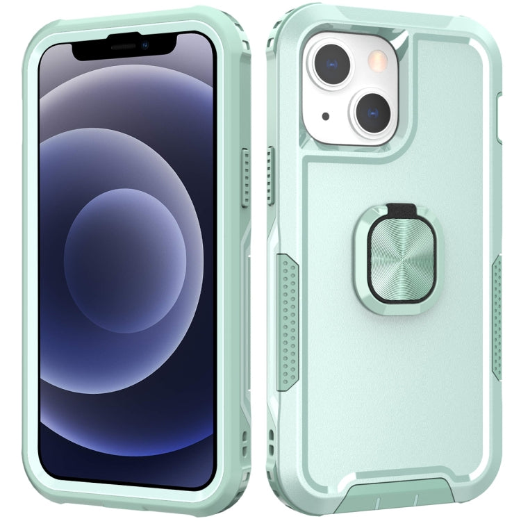 For iPhone 12 mini 3 in 1 PC + TPU Phone Case with Ring Holder