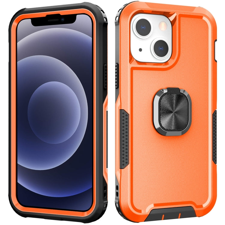 For iPhone 12 mini 3 in 1 PC + TPU Phone Case with Ring Holder