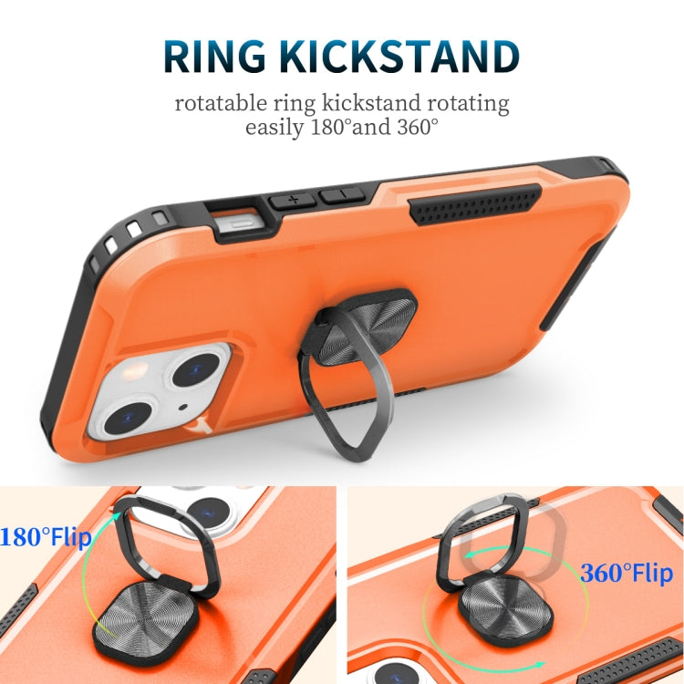 For iPhone 12 mini 3 in 1 PC + TPU Phone Case with Ring Holder
