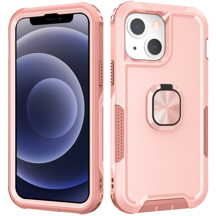 For iPhone 12 mini 3 in 1 PC + TPU Phone Case with Ring Holder