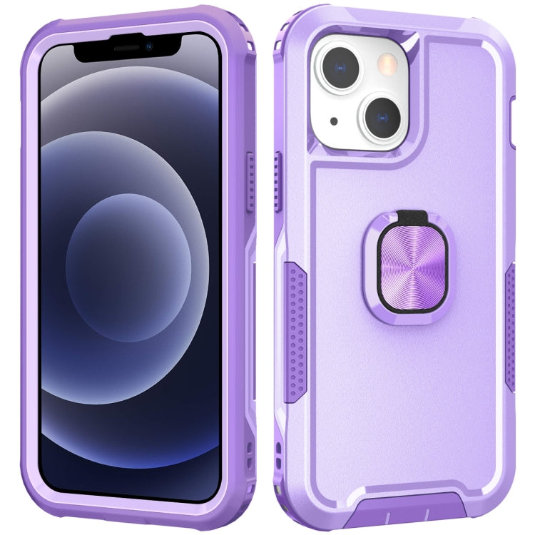 For iPhone 12 mini 3 in 1 PC + TPU Phone Case with Ring Holder