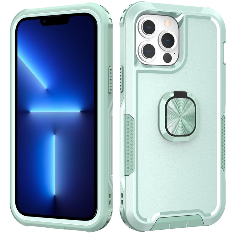 For iPhone 13 Pro Max 3 in 1 PC + TPU Phone Case with Ring Holder