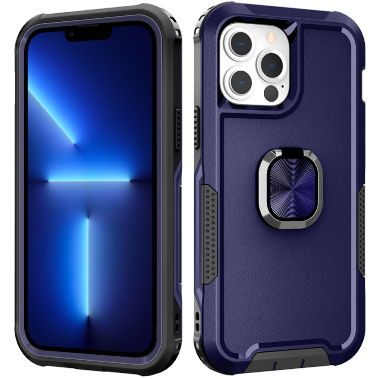 For iPhone 13 Pro Max 3 in 1 PC + TPU Phone Case with Ring Holder