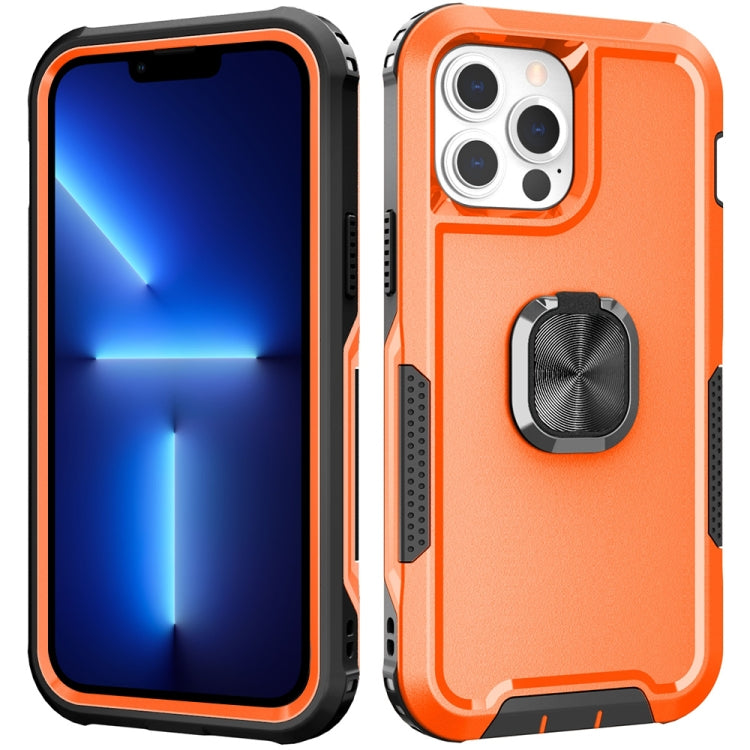 For iPhone 13 Pro Max 3 in 1 PC + TPU Phone Case with Ring Holder