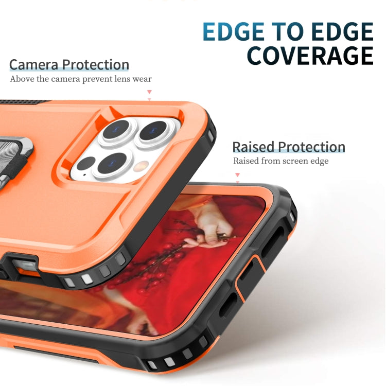For iPhone 13 Pro Max 3 in 1 PC + TPU Phone Case with Ring Holder