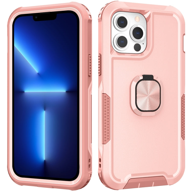 For iPhone 13 Pro Max 3 in 1 PC + TPU Phone Case with Ring Holder