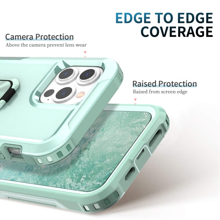 For iPhone 13 Pro 3 in 1 PC + TPU Phone Case with Ring Holder