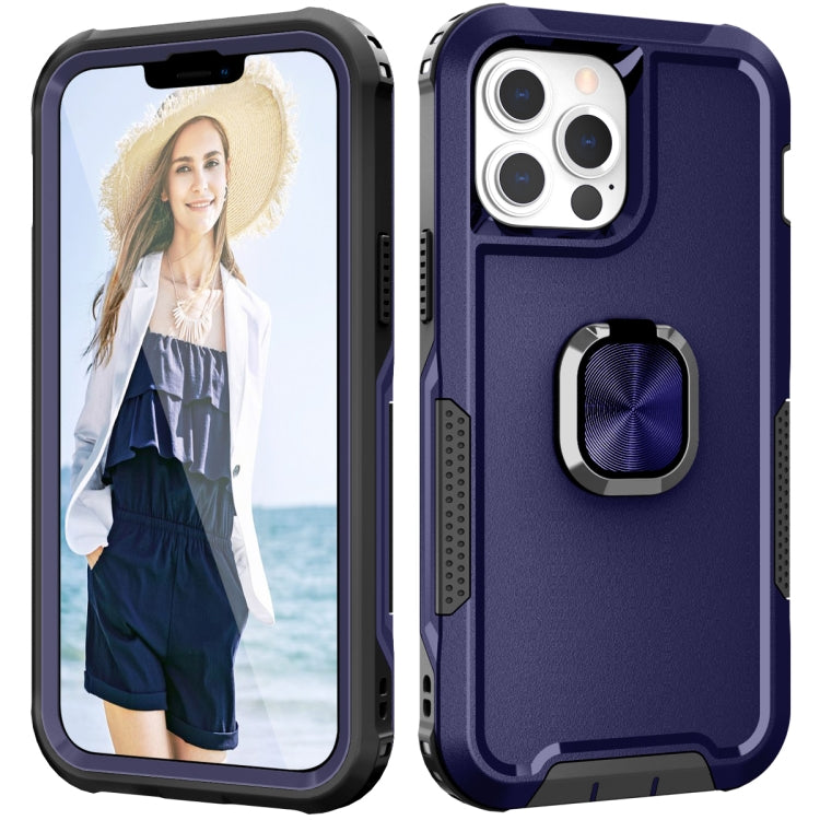 For iPhone 13 Pro 3 in 1 PC + TPU Phone Case with Ring Holder