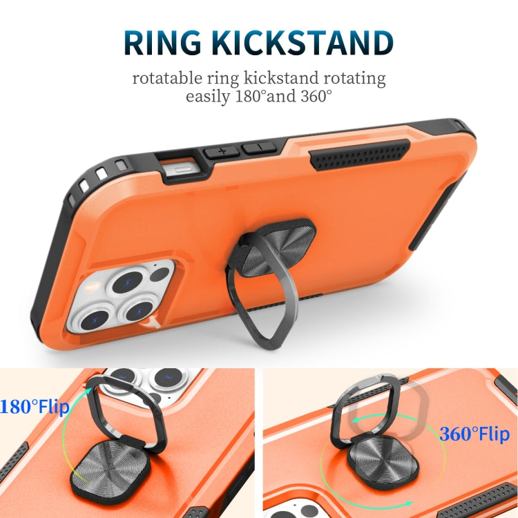 For iPhone 13 Pro 3 in 1 PC + TPU Phone Case with Ring Holder