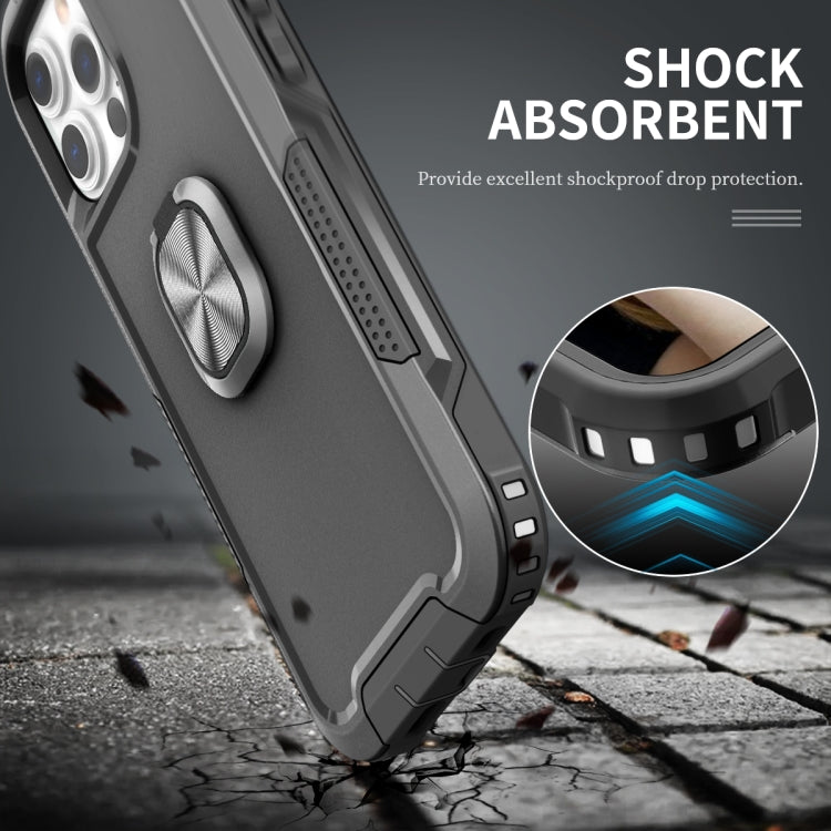 For iPhone 13 Pro 3 in 1 PC + TPU Phone Case with Ring Holder