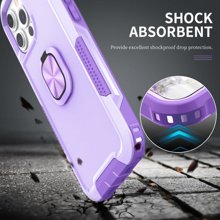 For iPhone 13 Pro 3 in 1 PC + TPU Phone Case with Ring Holder