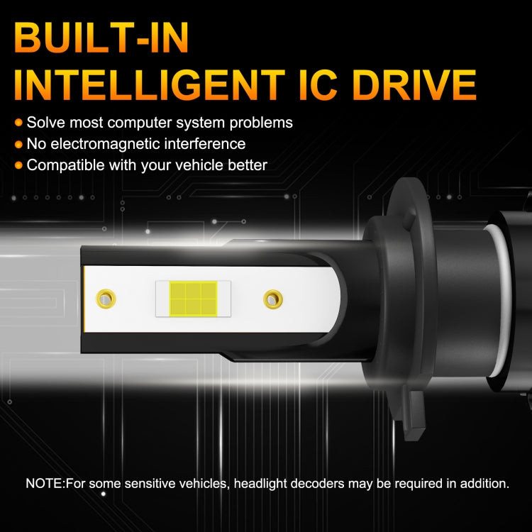 1 Pair Z3 H7 DC9-12V / 24W / 2200LM IP68 Car Waterproof Headlight 6LEDs SMD-3570 Lamp Beads