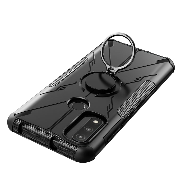 For Motorola G Pure Armor Bear Shockproof PC + TPU Phone Case with Ring Holder