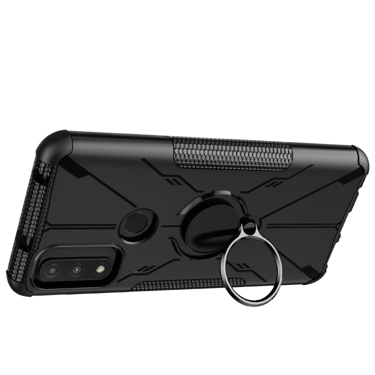 For Motorola G Pure Armor Bear Shockproof PC + TPU Phone Case with Ring Holder