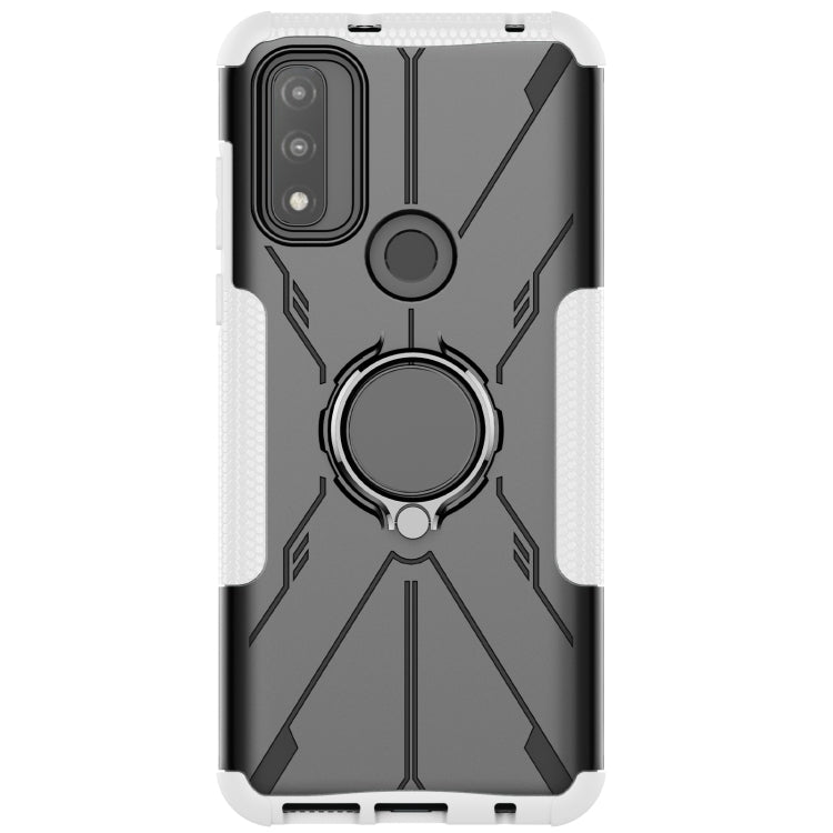For Motorola G Pure Armor Bear Shockproof PC + TPU Phone Case with Ring Holder
