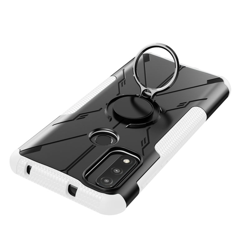 For Motorola G Pure Armor Bear Shockproof PC + TPU Phone Case with Ring Holder