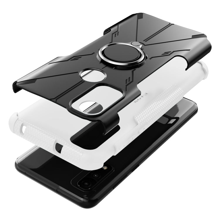 For Motorola G Pure Armor Bear Shockproof PC + TPU Phone Case with Ring Holder
