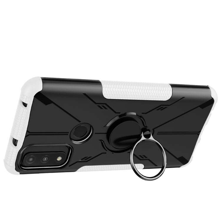 For Motorola G Pure Armor Bear Shockproof PC + TPU Phone Case with Ring Holder