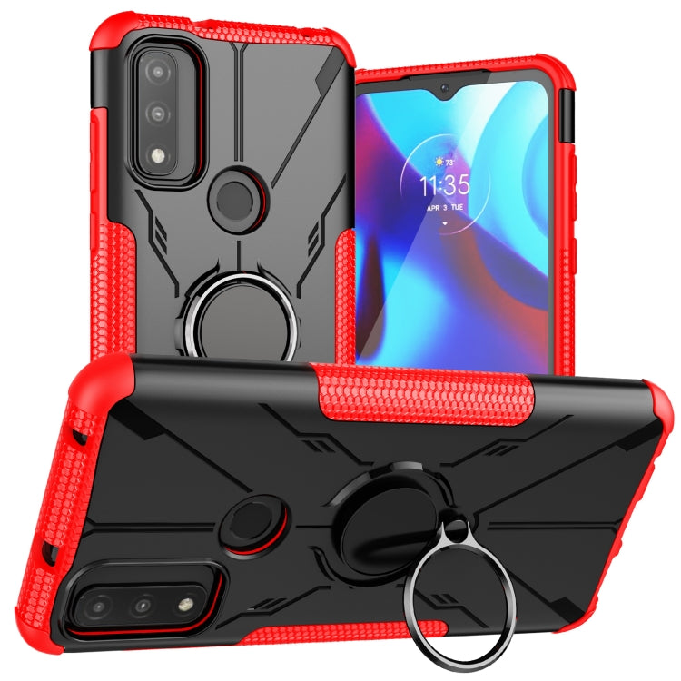 For Motorola G Pure Armor Bear Shockproof PC + TPU Phone Case with Ring Holder