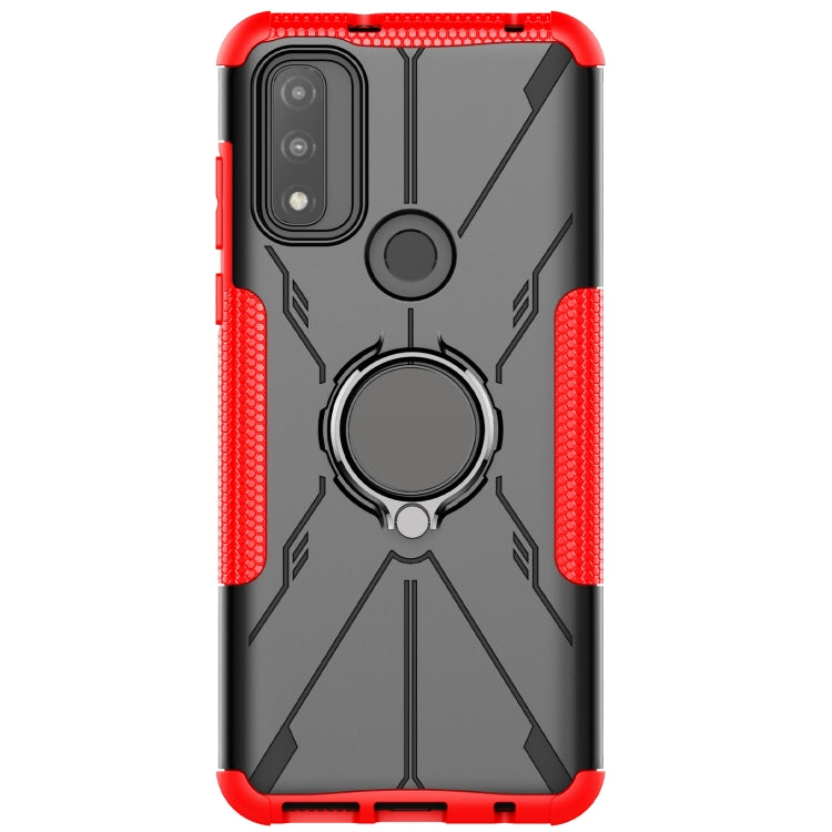 For Motorola G Pure Armor Bear Shockproof PC + TPU Phone Case with Ring Holder