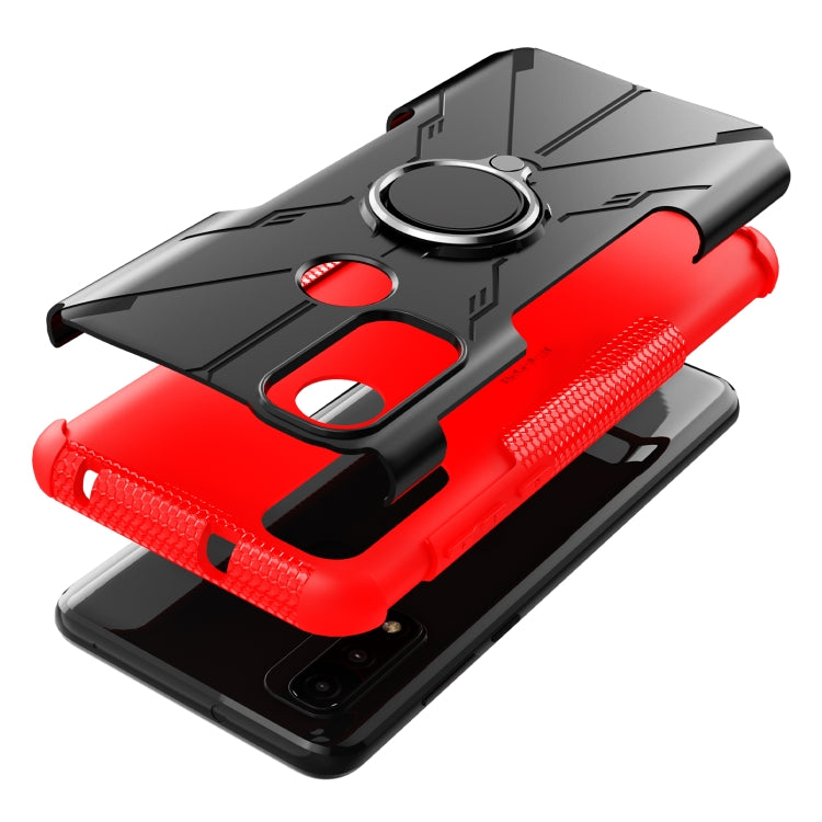 For Motorola G Pure Armor Bear Shockproof PC + TPU Phone Case with Ring Holder