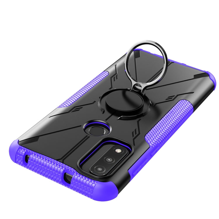 For Motorola G Pure Armor Bear Shockproof PC + TPU Phone Case with Ring Holder