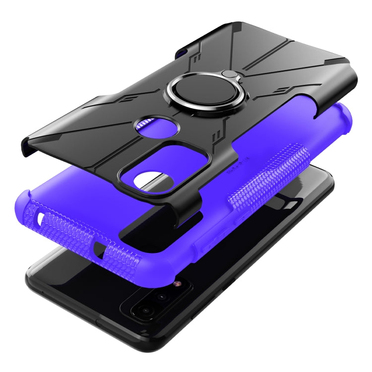 For Motorola G Pure Armor Bear Shockproof PC + TPU Phone Case with Ring Holder