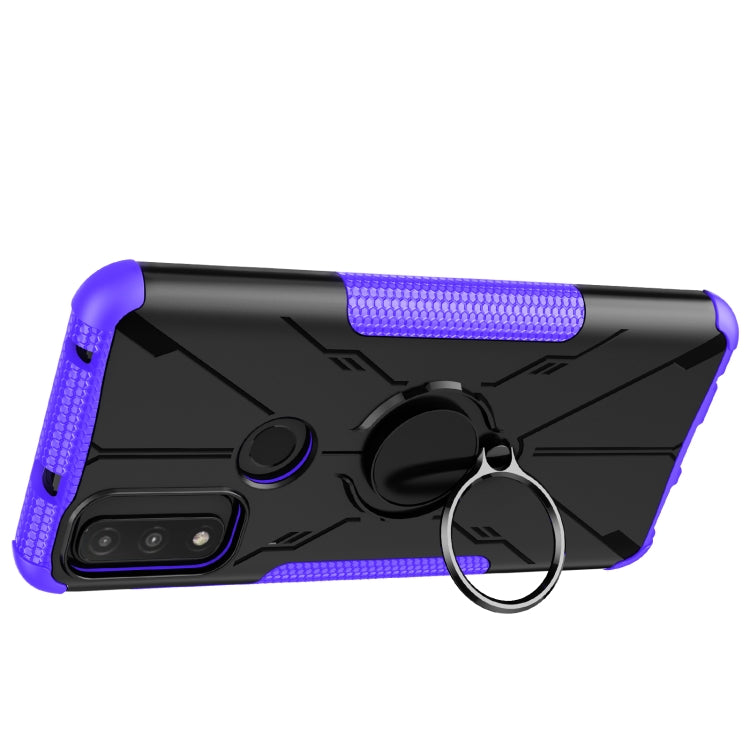For Motorola G Pure Armor Bear Shockproof PC + TPU Phone Case with Ring Holder