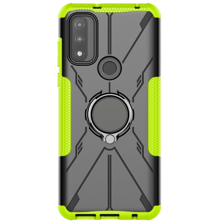For Motorola G Pure Armor Bear Shockproof PC + TPU Phone Case with Ring Holder