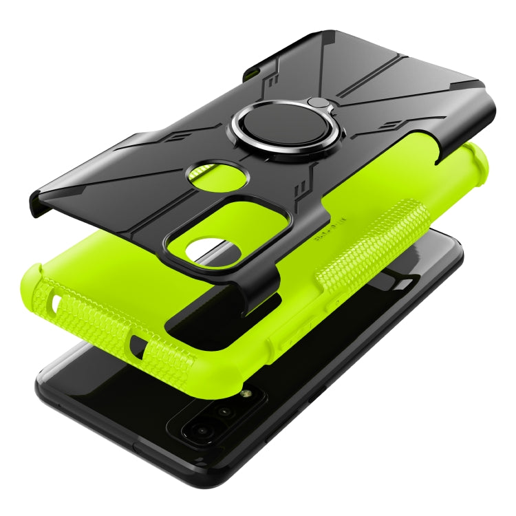 For Motorola G Pure Armor Bear Shockproof PC + TPU Phone Case with Ring Holder