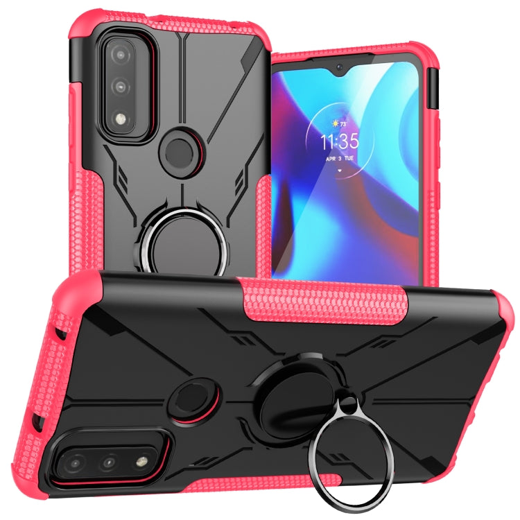 For Motorola G Pure Armor Bear Shockproof PC + TPU Phone Case with Ring Holder