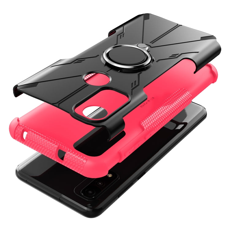 For Motorola G Pure Armor Bear Shockproof PC + TPU Phone Case with Ring Holder