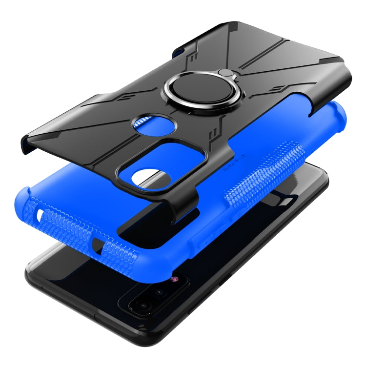 For Motorola G Pure Armor Bear Shockproof PC + TPU Phone Case with Ring Holder