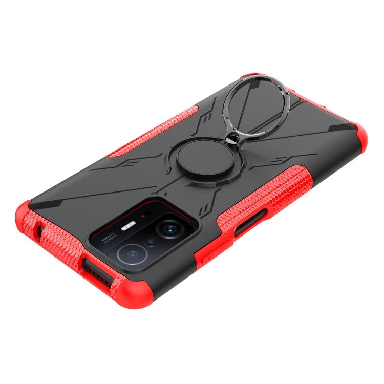 For Xiaomi 11T Armor Bear Shockproof PC + TPU Phone Case with Ring Holder