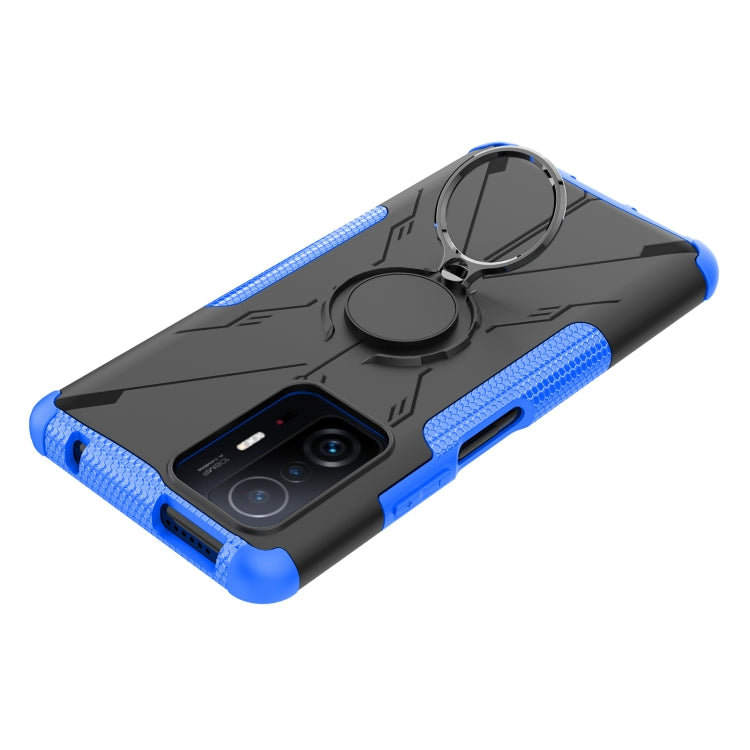For Xiaomi 11T Armor Bear Shockproof PC + TPU Phone Case with Ring Holder