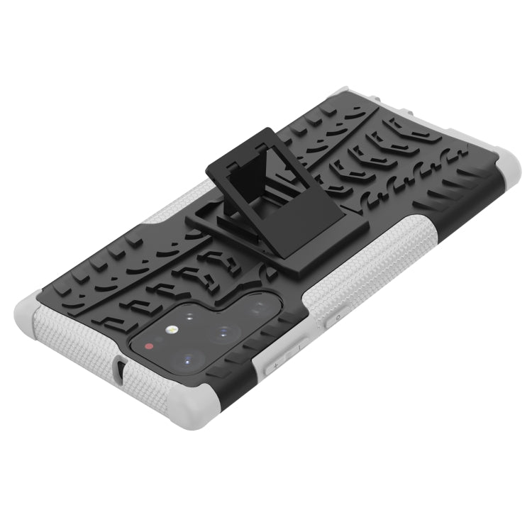 For Samsung Galaxy S22 Ultra 5G Tire Texture TPU + PC Phone Case with Holder