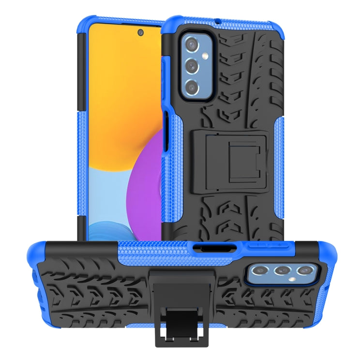 For Samsung Galaxy M52 5G Tire Texture TPU + PC Phone Case with Holder