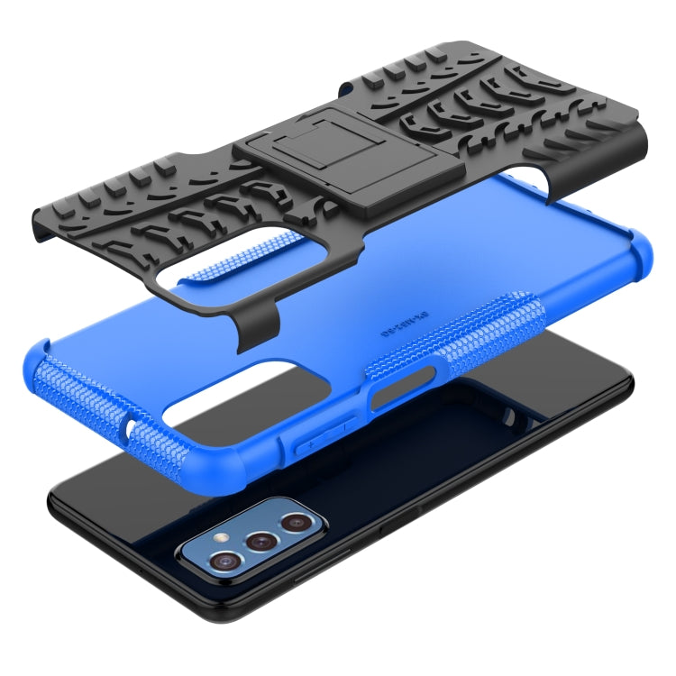 For Samsung Galaxy M52 5G Tire Texture TPU + PC Phone Case with Holder