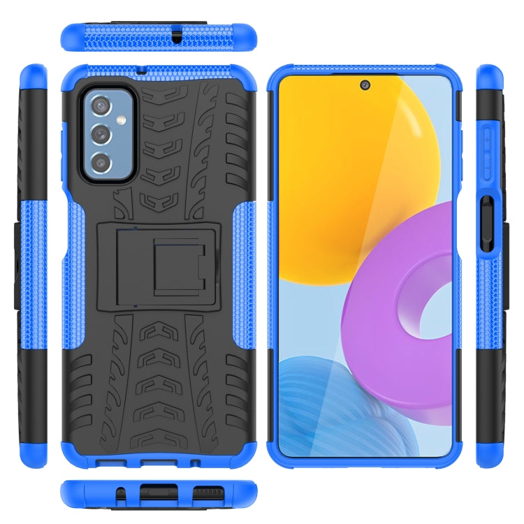 For Samsung Galaxy M52 5G Tire Texture TPU + PC Phone Case with Holder