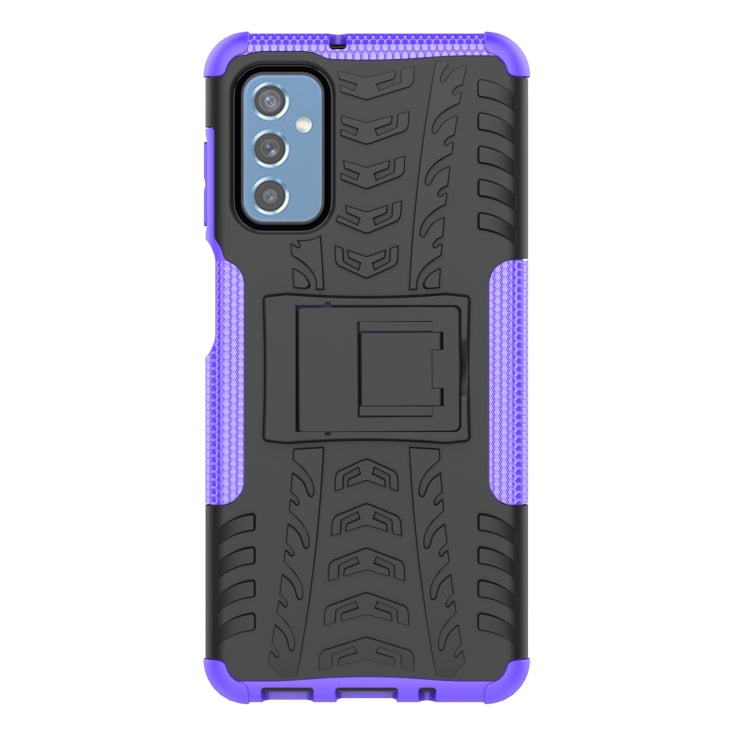 For Samsung Galaxy M52 5G Tire Texture TPU + PC Phone Case with Holder