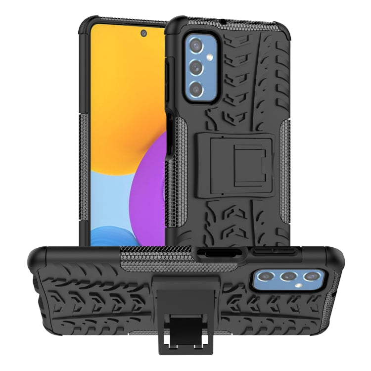 For Samsung Galaxy M52 5G Tire Texture TPU + PC Phone Case with Holder
