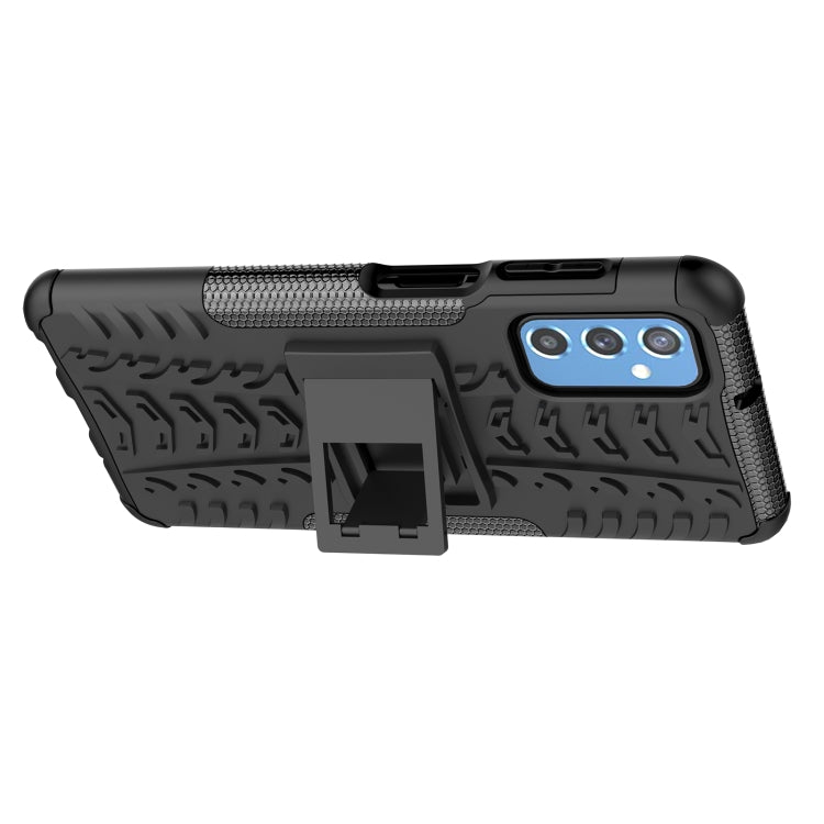 For Samsung Galaxy M52 5G Tire Texture TPU + PC Phone Case with Holder