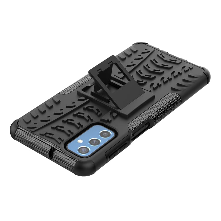 For Samsung Galaxy M52 5G Tire Texture TPU + PC Phone Case with Holder