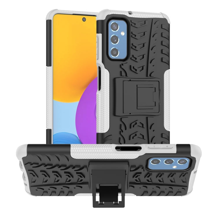 For Samsung Galaxy M52 5G Tire Texture TPU + PC Phone Case with Holder